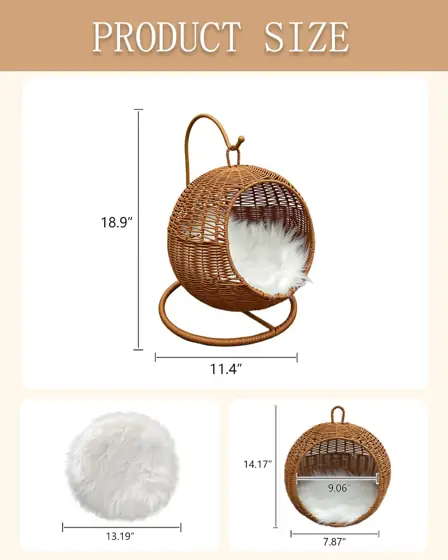 Wicker Cat Bed Indoor &… — Photo 3