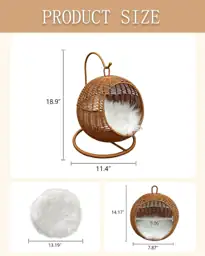 Wicker Cat Bed Indoor &… — Photo 3