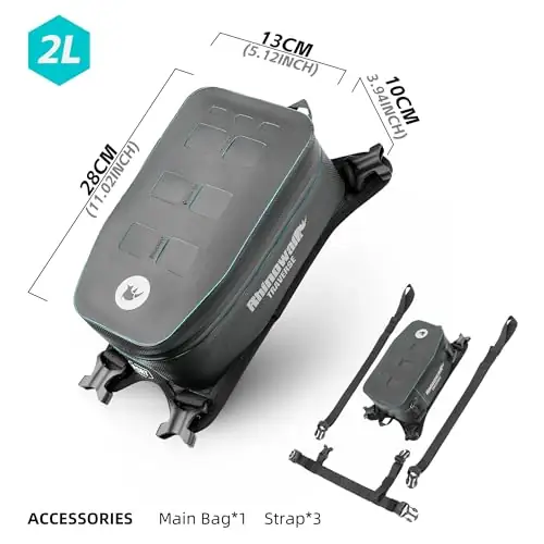 Rhinowalk 2L Waterproof Motorcycle Tank… — Photo 2