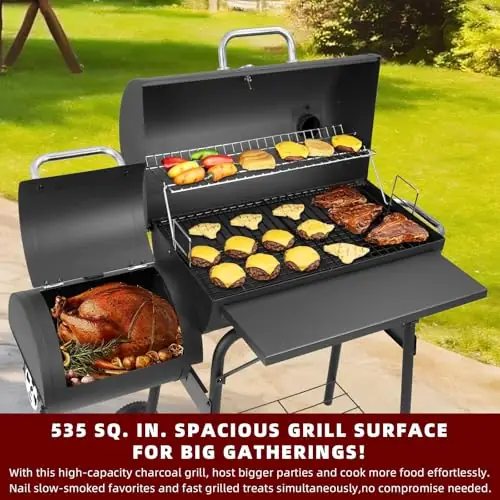 Charcoal Grill Offset Smoker 535… — Photo 2