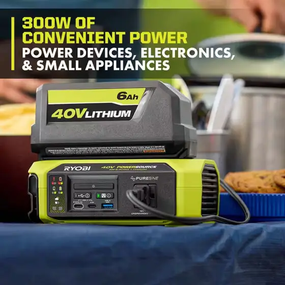 RYOBI 40V 300-Watt Portable Battery… — Photo 3
