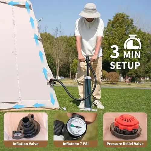 Inflatable Tent, Easy Setup 4/6/8/10/12… — Photo 4
