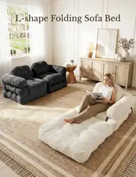 Folding Sofa Bed, L-Shaped Couch… — Photo 3