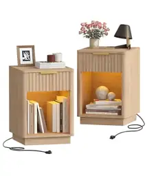 Akxomel Fluted Nightstand Set 2… — Photo 1
