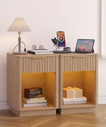 Akxomel Fluted Nightstand Set 2… — Photo 2
