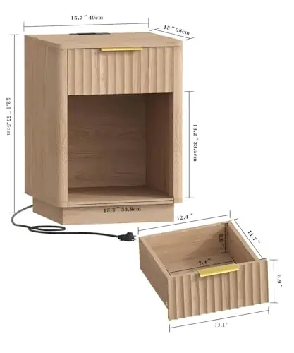 Akxomel Fluted Nightstand Set 2… — Photo 3