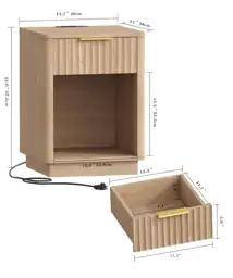 Akxomel Fluted Nightstand Set 2… — Photo 3