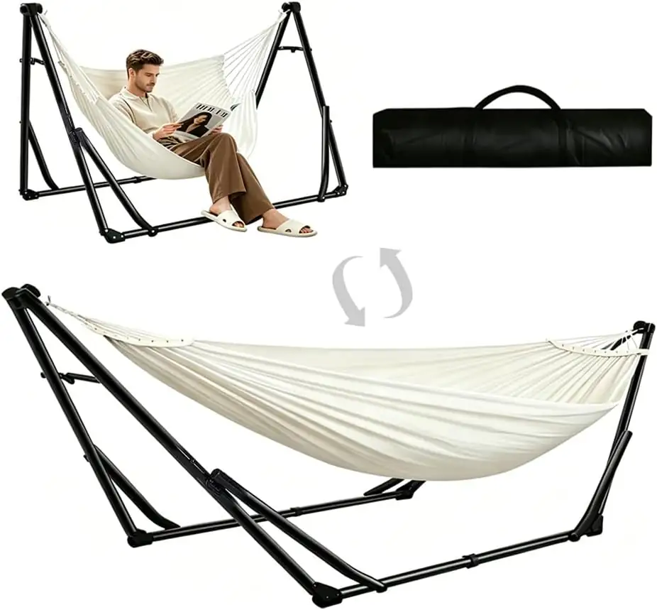 2-in-1 Hammock Chair, Foldable Steel… — Photo 1