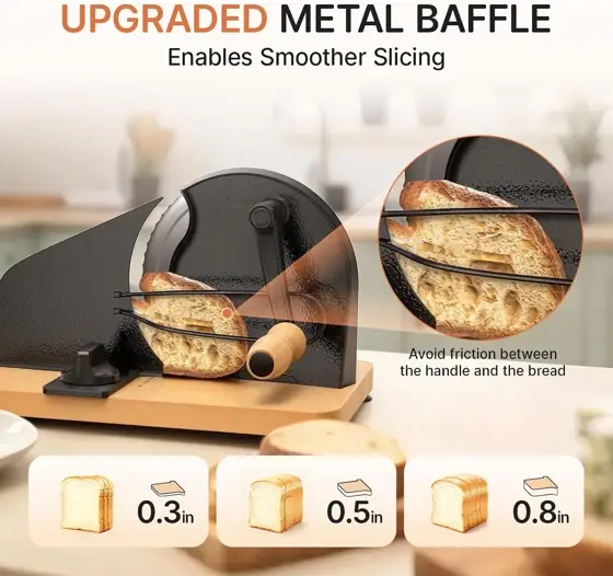 Manual Bread Slicer Adjustable Thickness,… — Photo 2