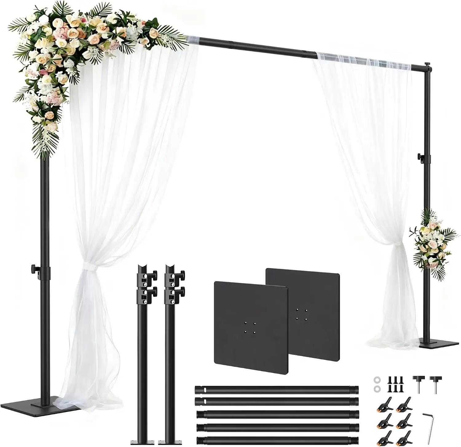 Square Backdrop Stand 6.5x10ft, Heavy-Duty… — Photo 1