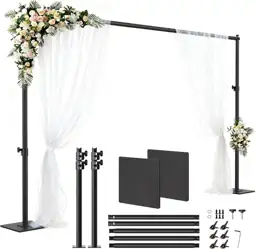 Square Backdrop Stand 6.5x10ft, Heavy-Duty… — Photo 1