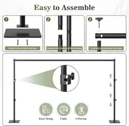 Square Backdrop Stand 6.5x10ft, Heavy-Duty… — Photo 4