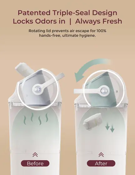 Momcozy Diaper Pail, Triple-Seal Odor… — Photo 2