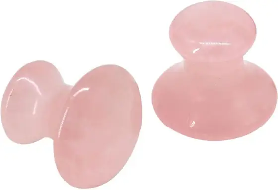 2 Pcs Rose Quartz Jade… — Photo 1