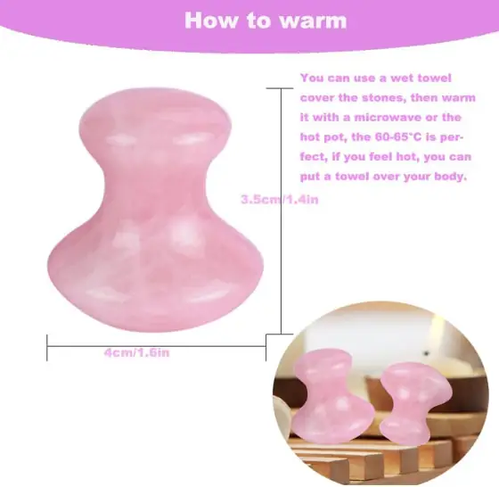 2 Pcs Rose Quartz Jade… — Photo 2