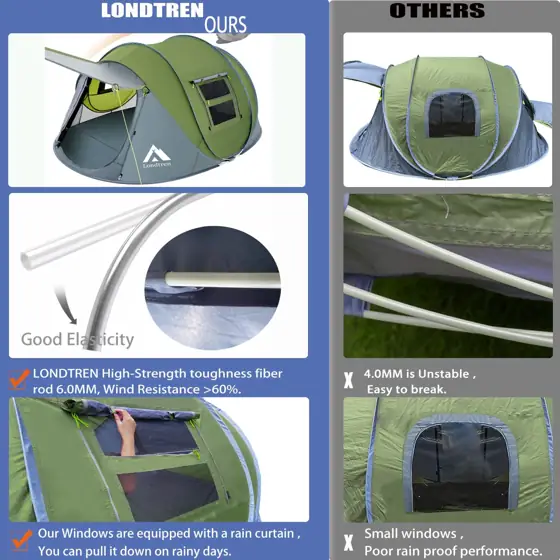 4-Person Easy Pop-Up Tent, Waterproof,… — Photo 3