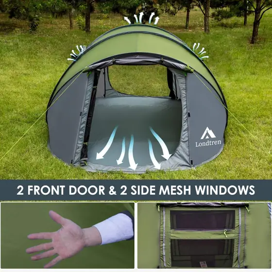 4-Person Easy Pop-Up Tent, Waterproof,… — Photo 4