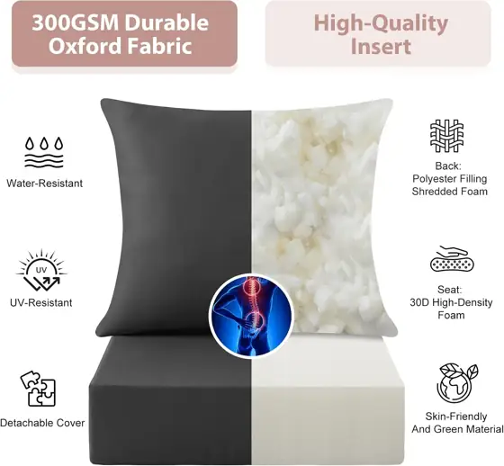 Outdoor Deep Seat Cushion Set,… — Photo 4