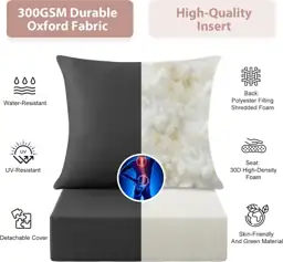 Outdoor Deep Seat Cushion Set,… — Photo 4