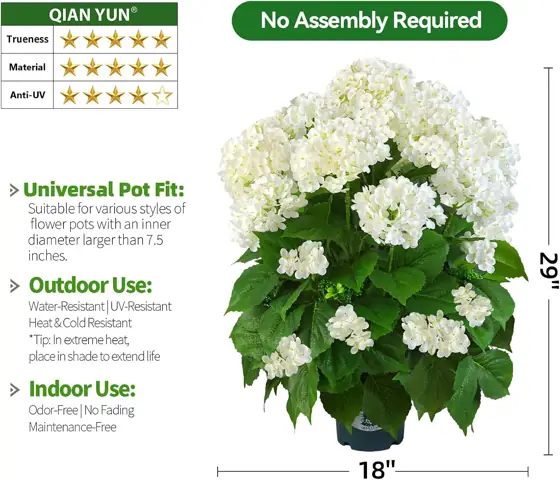 Artificial Hydrangea Tree 29" Tall… — Photo 4