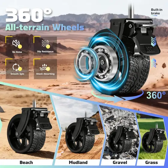 Collapsible Wagon Cart with Brakes… — Photo 4