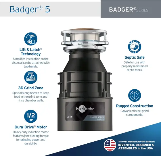 InSinkErator Badger 5 Garbage Disposal,… — Photo 2