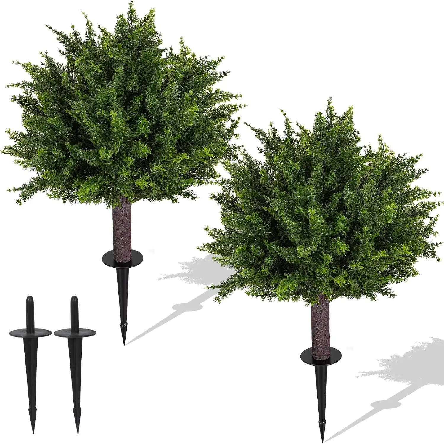 24.5-Inch Topiary Cedar Trees, 2-Pack,… — Photo 1