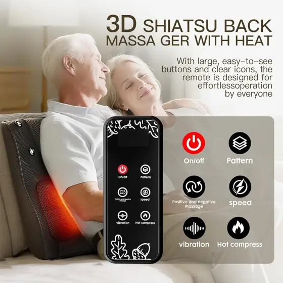 Back Massager with Heat, 20-Node… — Photo 4