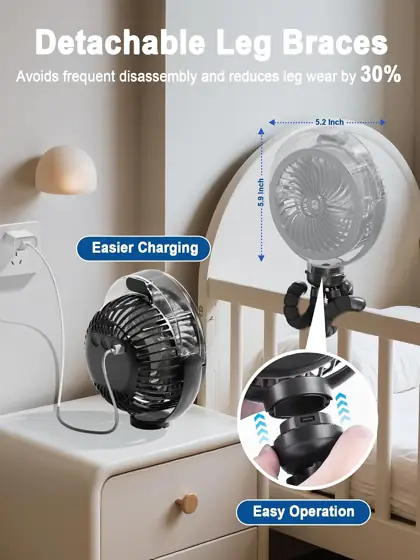 Misting Stroller Fan with 6000mAh… — Photo 3
