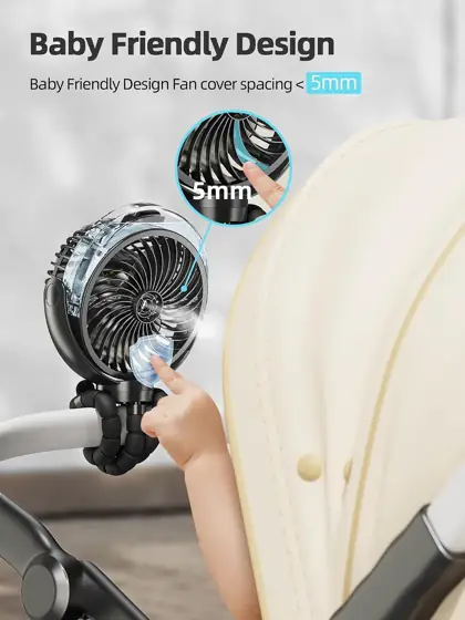 Misting Stroller Fan with 6000mAh… — Photo 4