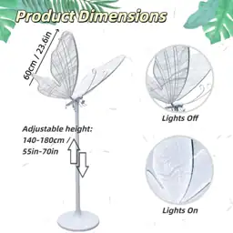 TRAVELER Butterfly Floor Lamp -… — Photo 2