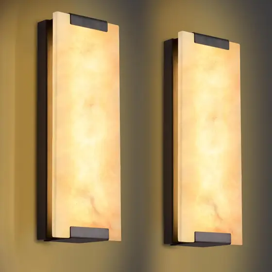 14.2 in Alabaster Wall Sconces,… — Photo 1