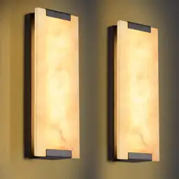 14.2 in Alabaster Wall Sconces,… — Photo 1
