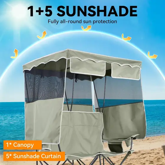 Double Camping Chair with Canopy,2… — Photo 4