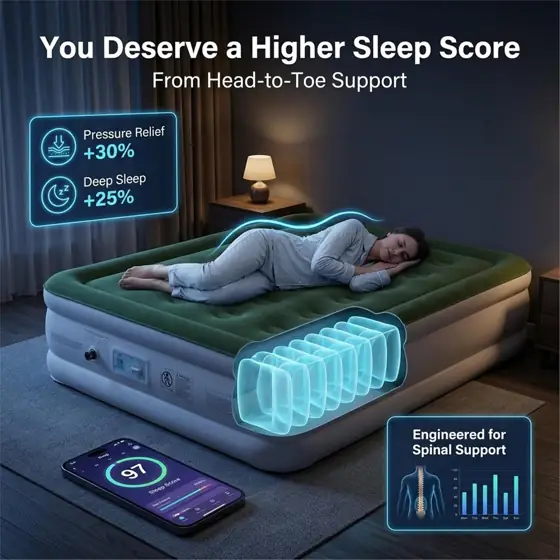 Zearna King Size Air Mattress… — Photo 3