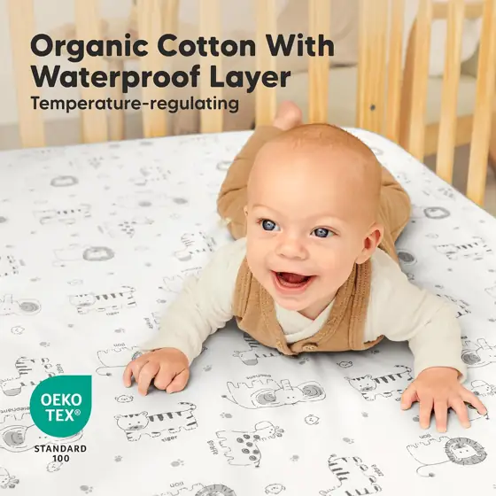 2-Pack Waterproof Crib Sheets for… — Photo 2