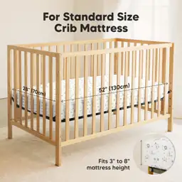 2-Pack Waterproof Crib Sheets for… — Photo 3