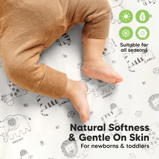 2-Pack Waterproof Crib Sheets for… — Photo 4