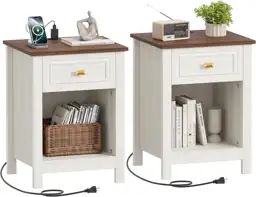 Akxomel Farmhouse Nightstands Set of… — Photo 1