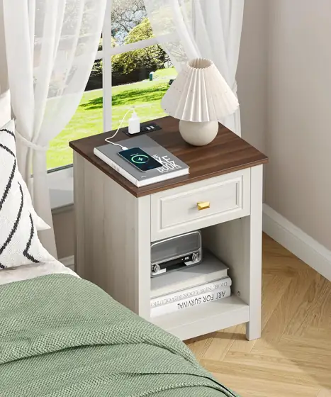 Akxomel Farmhouse Nightstands Set of… — Photo 2