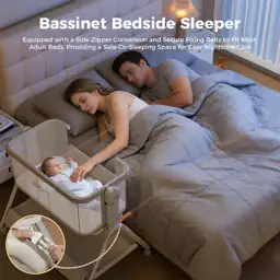 Baby Bassinet Bedside Crib, Rocking… — Photo 2
