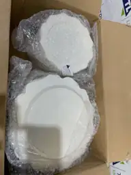 WDF 200pcs Ivory Plastic Plates… — Photo 6