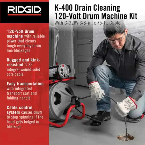RIDGID K-400 Drain Cleaning Snake… — Photo 2