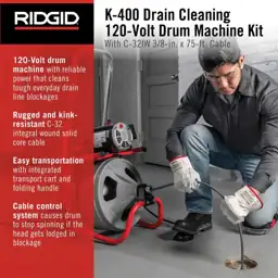 RIDGID K-400 Drain Cleaning Snake… — Photo 2