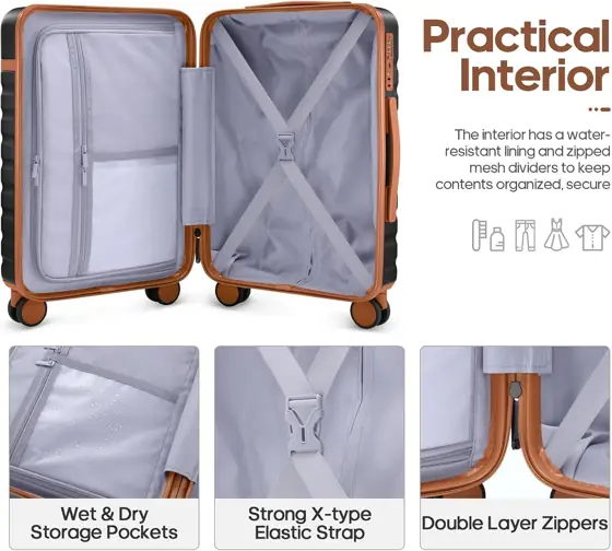 UKEIN Luggage Sets 3Piece, Carry… — Photo 2