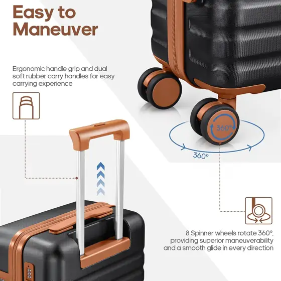 UKEIN Luggage Sets 3Piece, Carry… — Photo 3