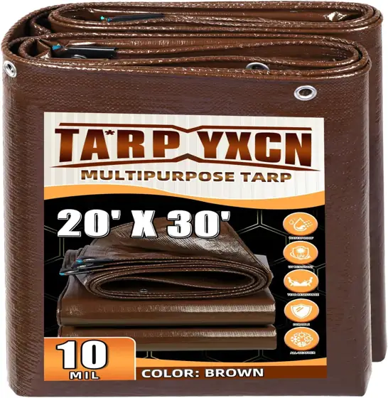 Brown Tarp 20x30 Feet, 10… — Photo 1
