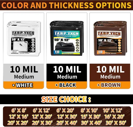 Brown Tarp 20x30 Feet, 10… — Photo 2