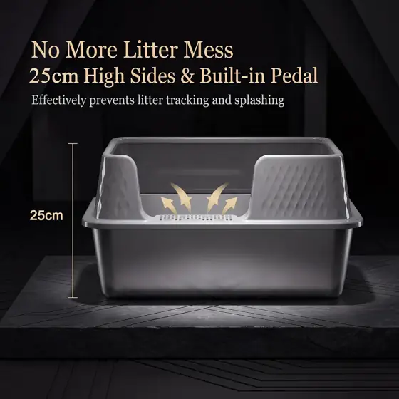 Suhaco Large Stainless Steel Litter… — Photo 3