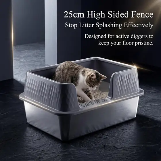 Suhaco Large Stainless Steel Litter… — Photo 4